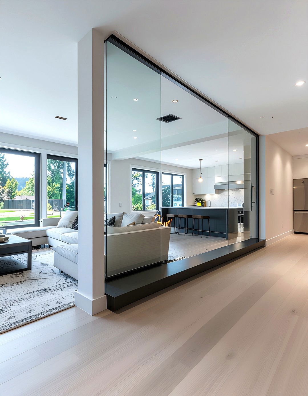 Three Sided Fireplace - 30 fireplace insert ideas