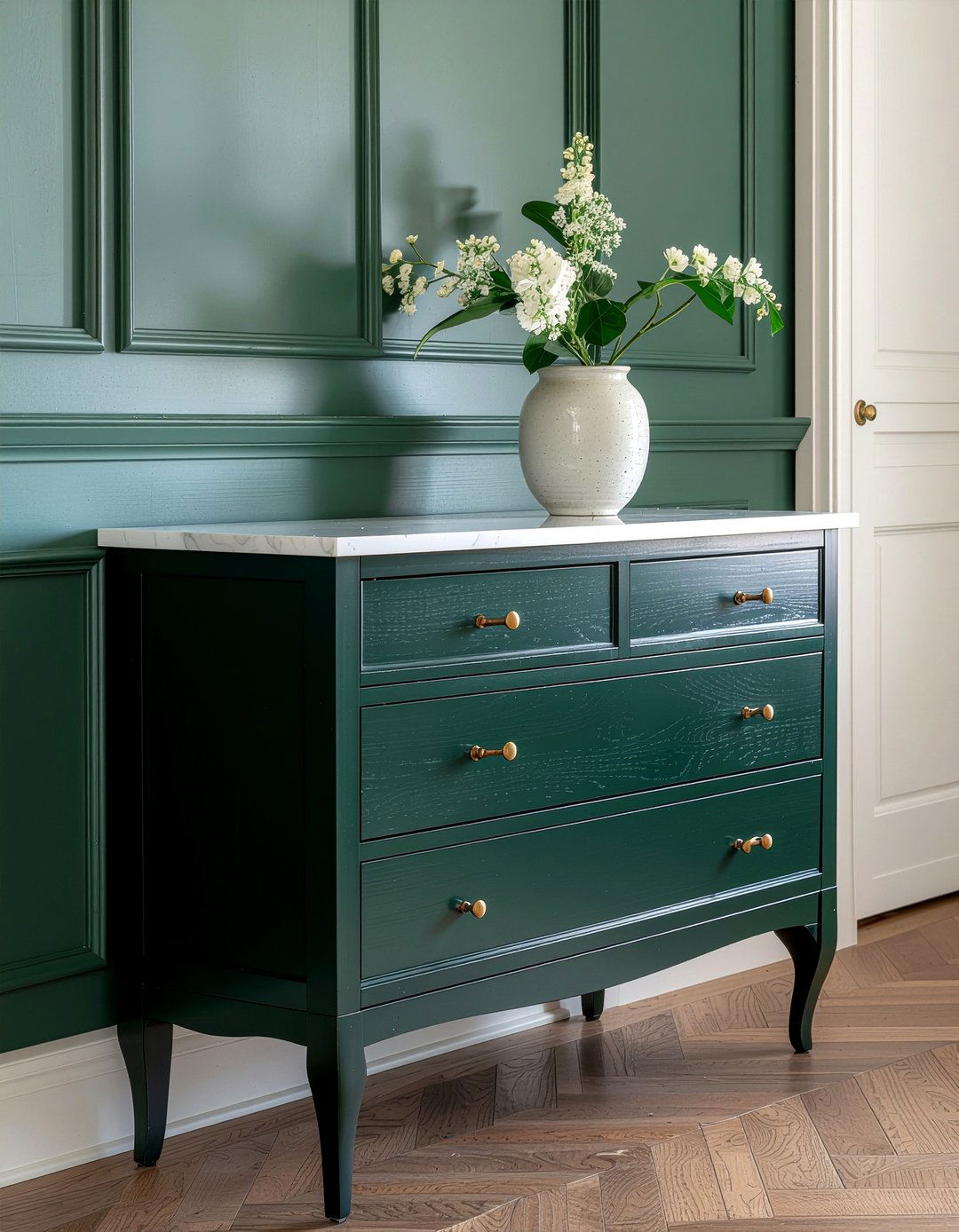 Thrifted Buffet Makeover - 30 DIY dining room decor ideas