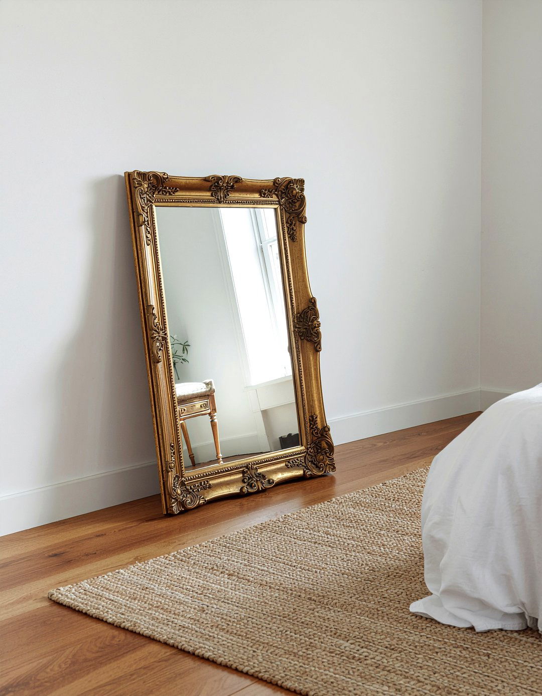 Thrifted mirrors - 30 bedroom on a budget ideas