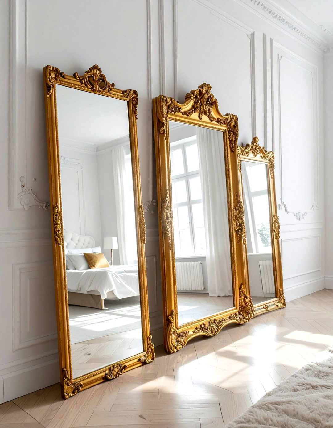 Thrifted mirrors - 30 affordable bedroom ideas