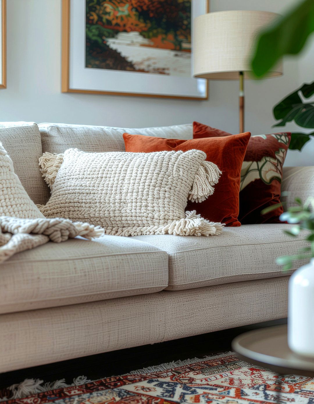 Throw Pillows - 30 budget living room ideas