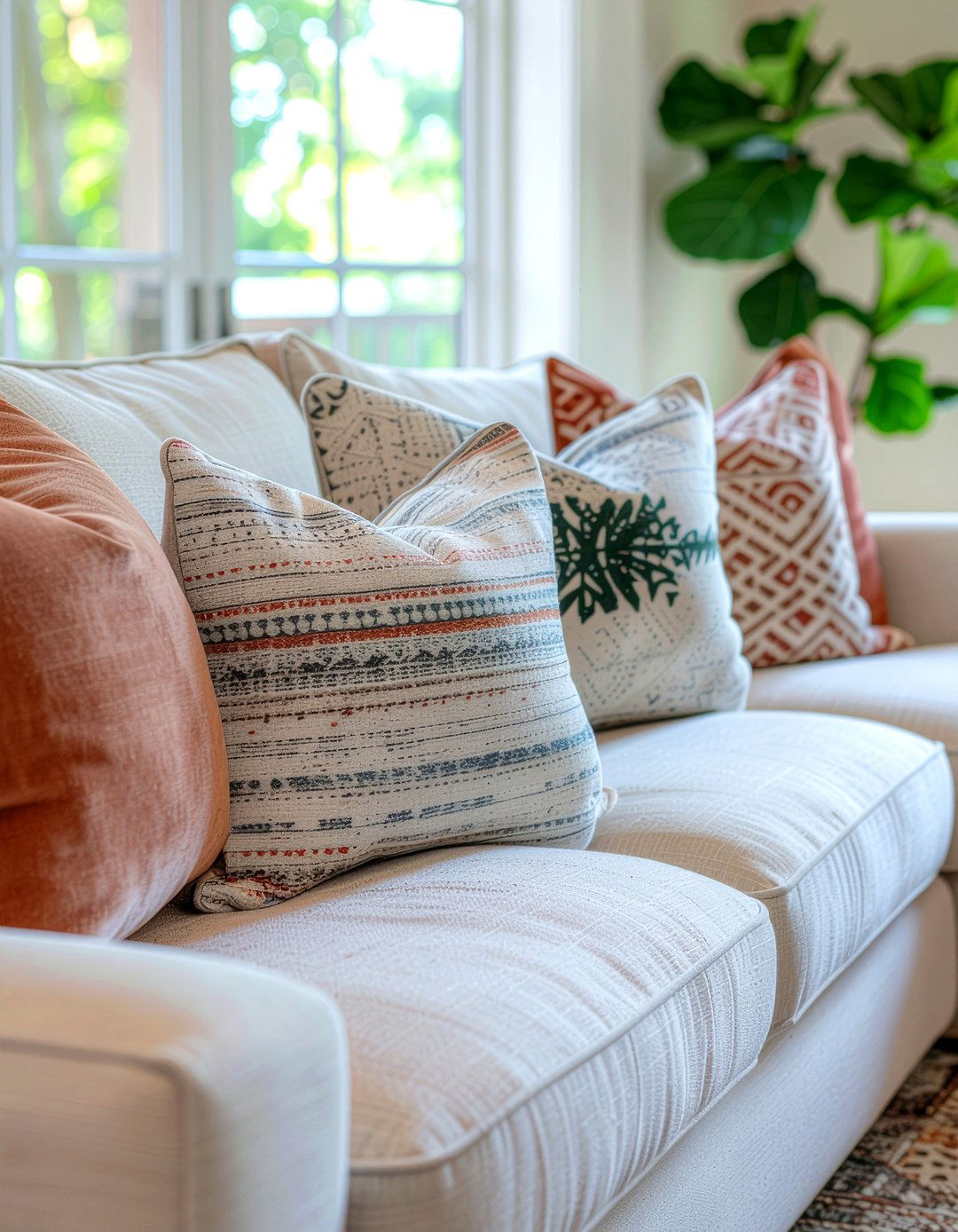 Throw pillows - 30 rental apartment living room ideas