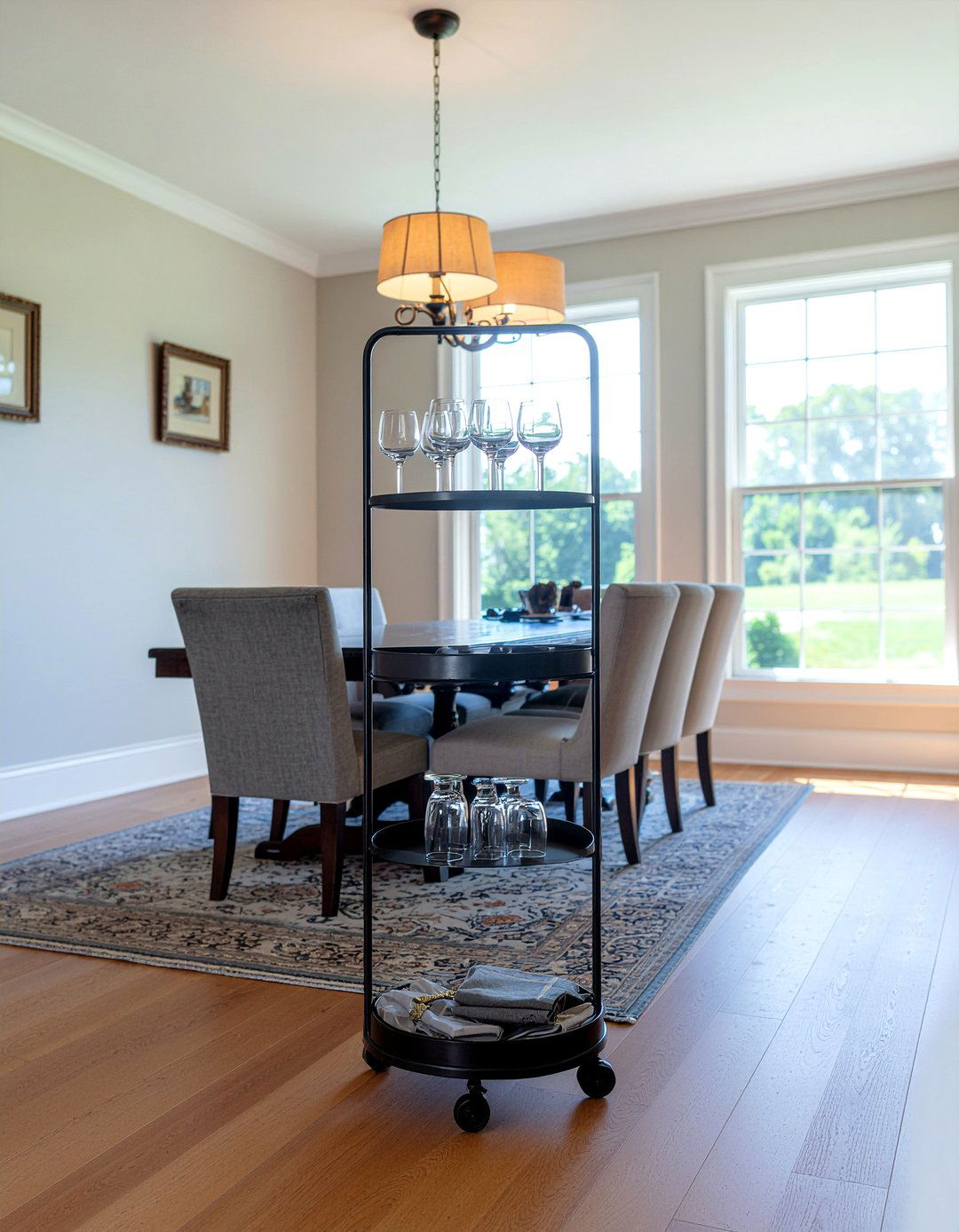 Tiered Bar Cart - 30 dining room bar cart ideas