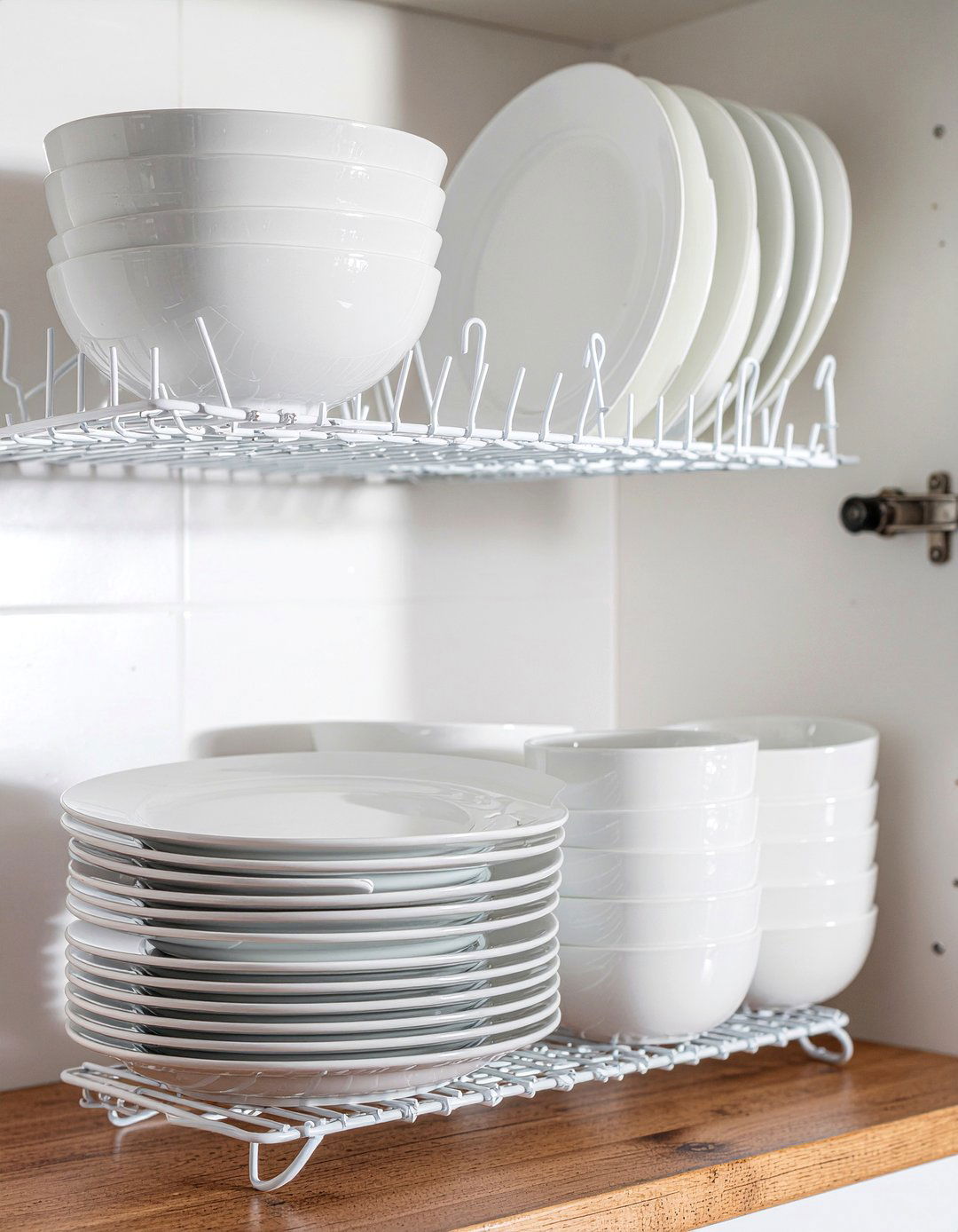 Tiered Cabinet Shelf - 30 organized kitchen ideas