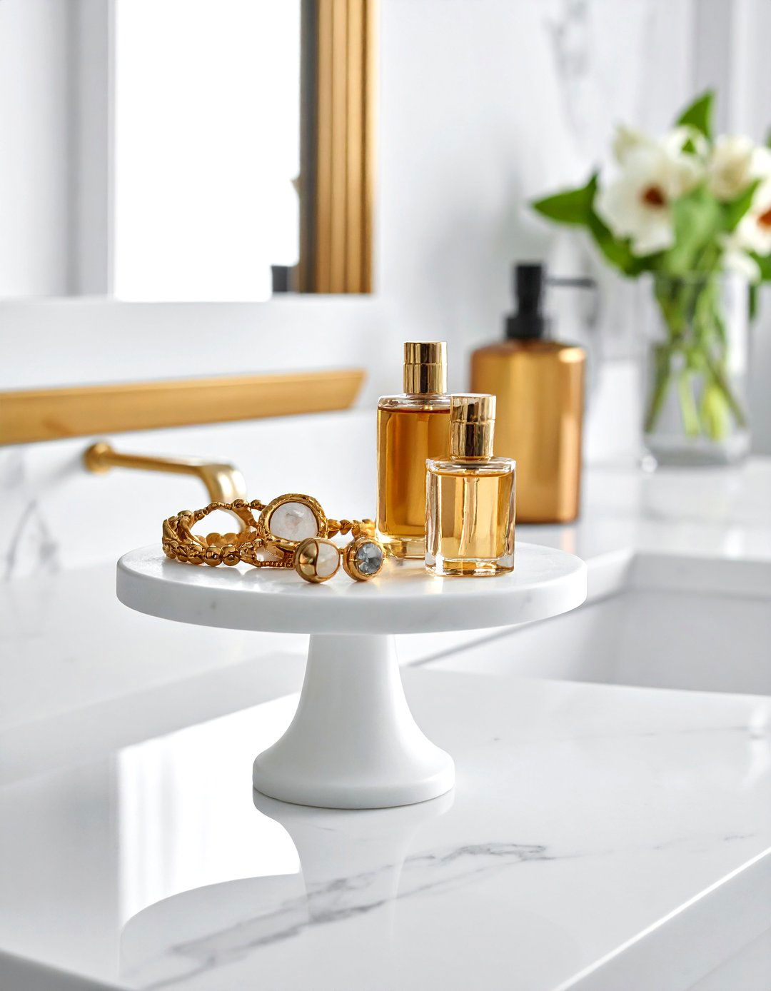 Tiered Cake Stand - 30 bathroom unconventional storage ideas