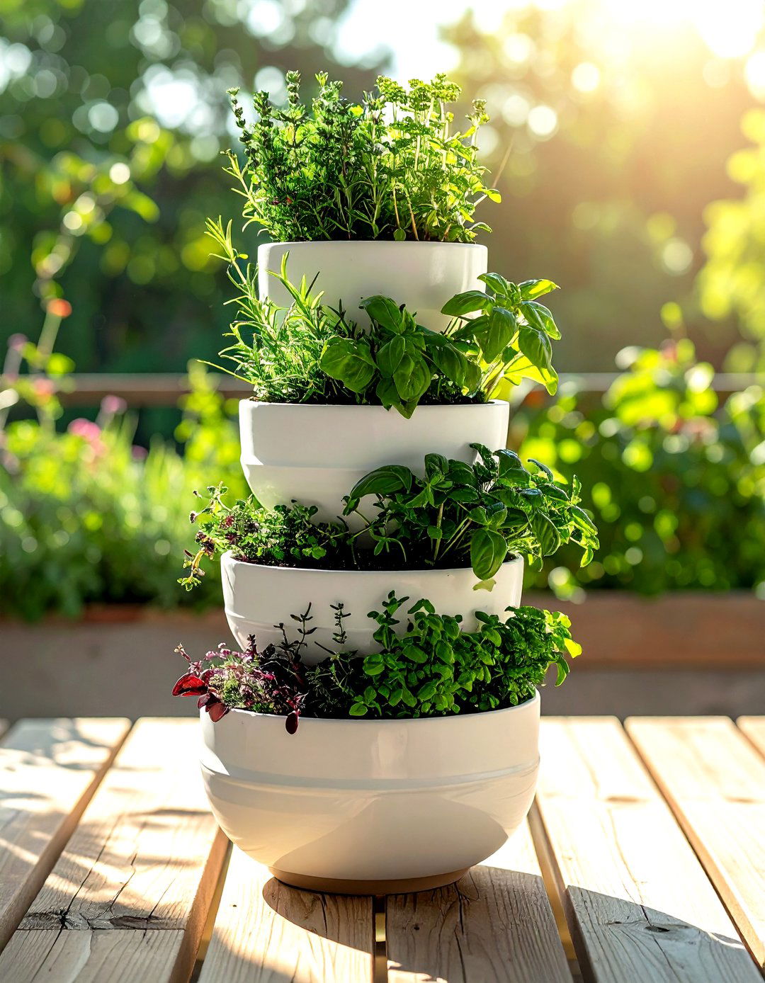 Tiered Ceramic Pot - 30 ceramic planter ideas