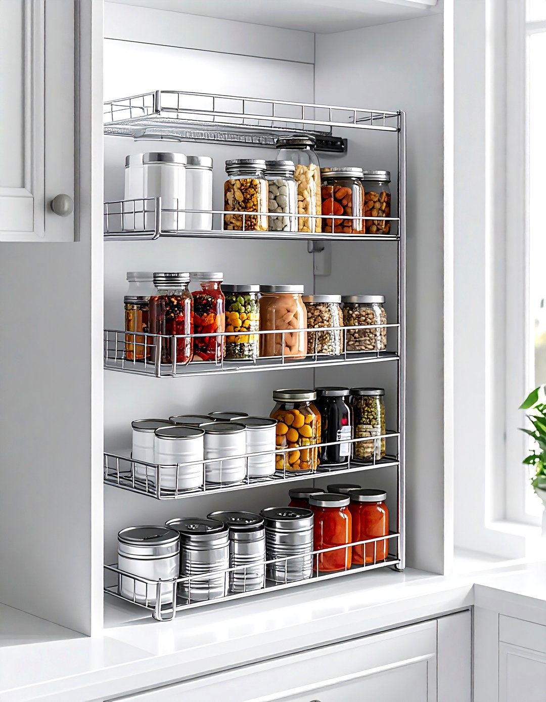 Tiered Corner Organizer - 30 kitchen corner storage ideas
