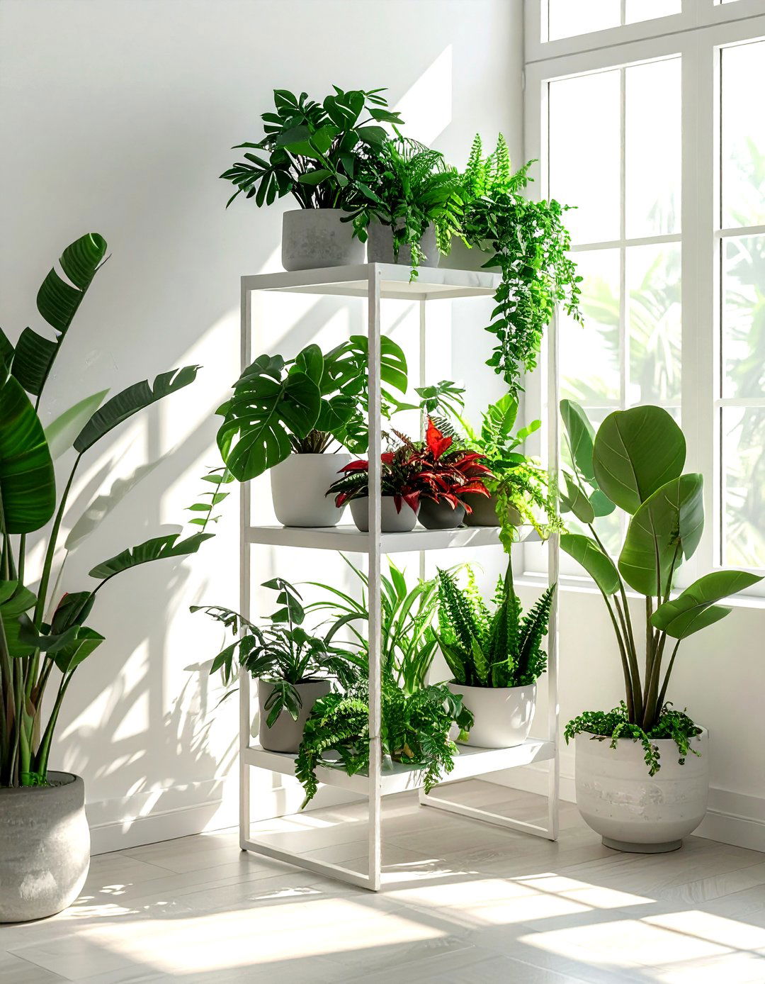 Tiered Corner Plant Display - 30 planter ideas
