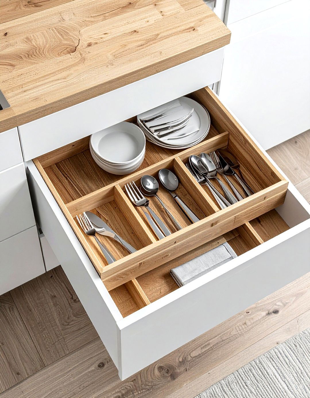 Tiered Cutlery Tray - 30 kitchen workflow ideas
