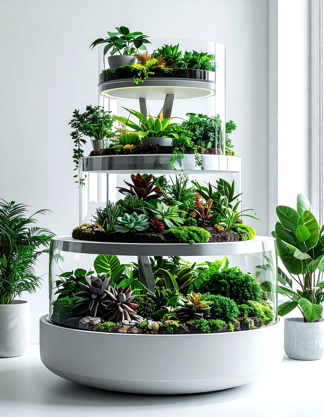 Tiered Glass Terrarium - 30 living room terrariums
