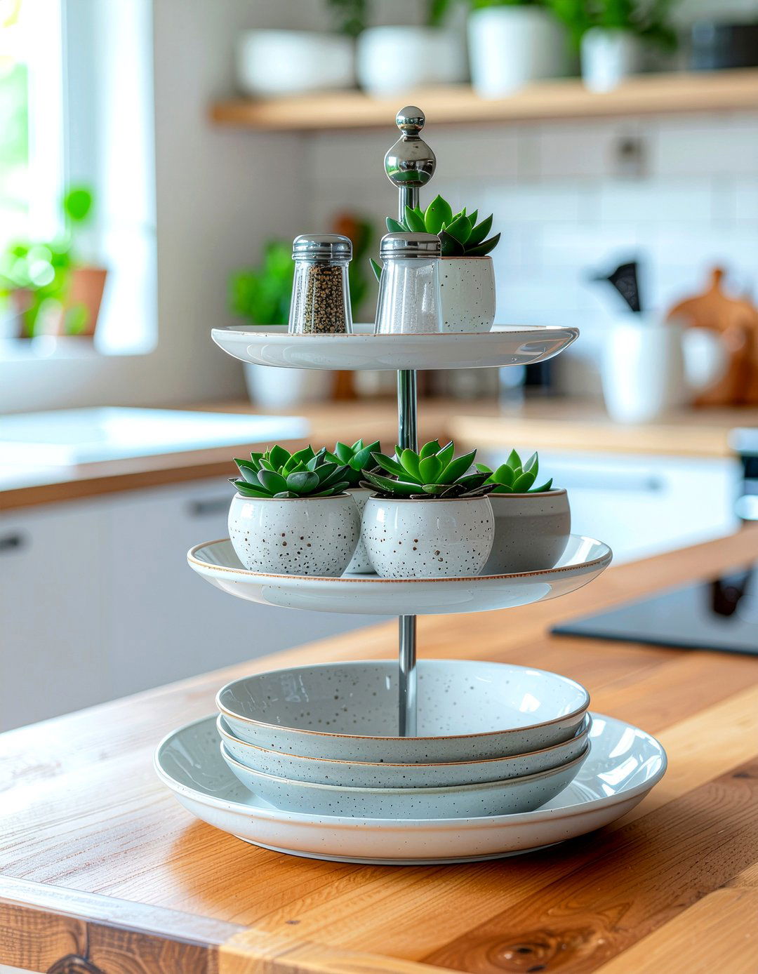 Tiered Kitchen Tray - 30 kitchen tray styling ideas