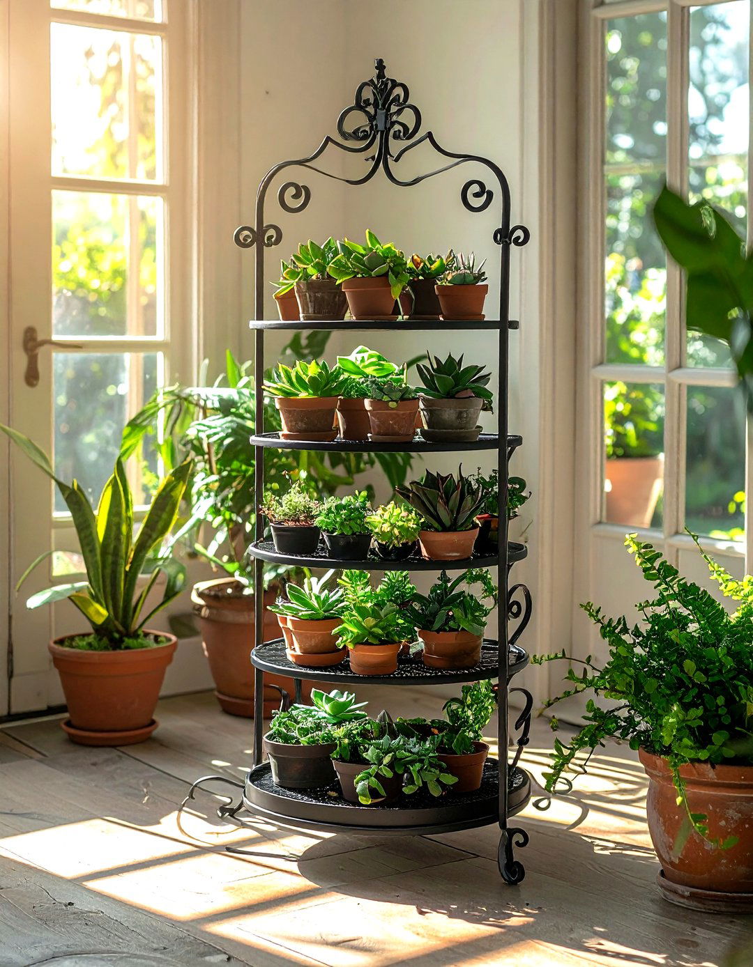 Tiered Plant Stand - 30 decorative planter ideas