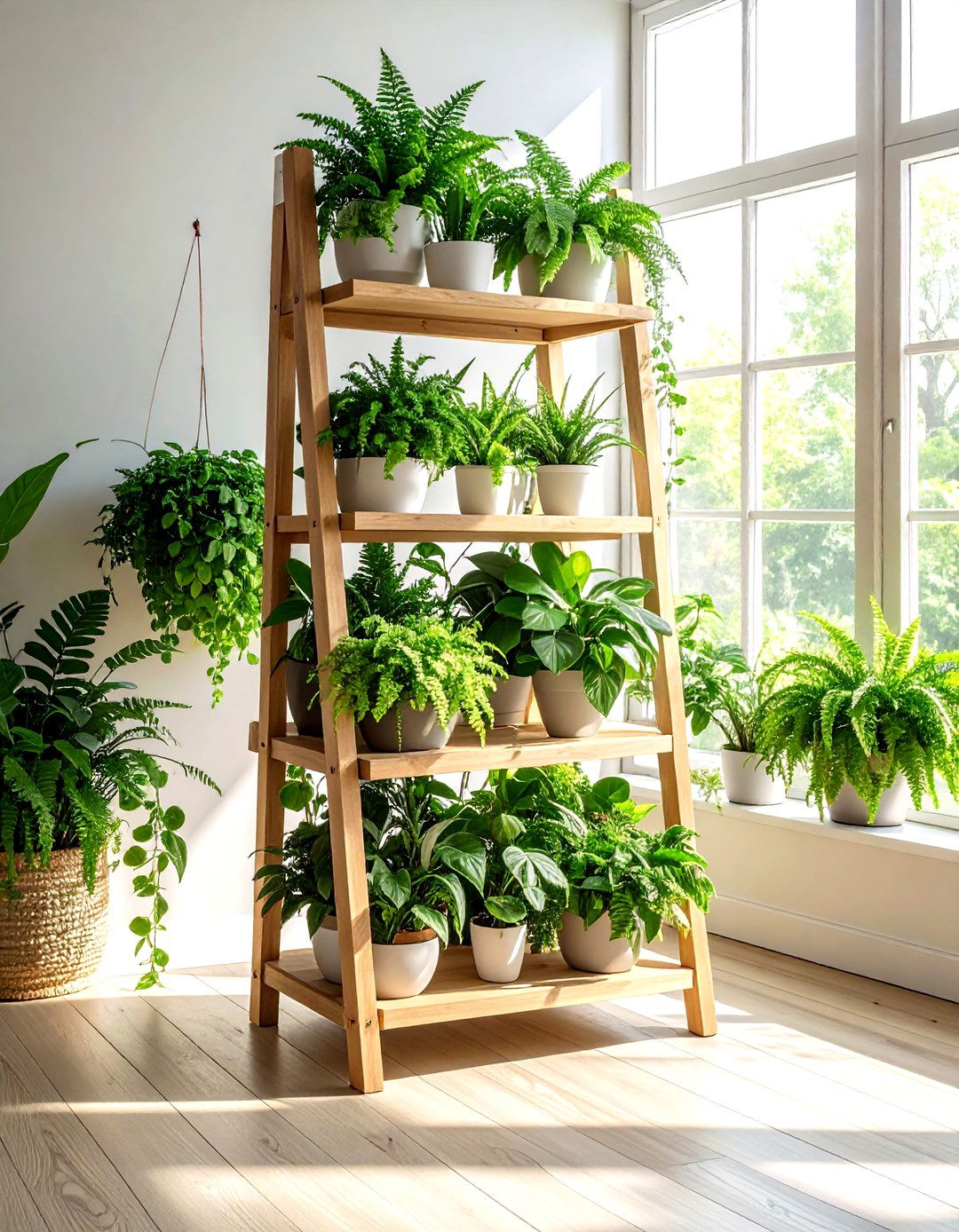 Tiered Plant Stand - 30 living room Bohemian furniture ideas