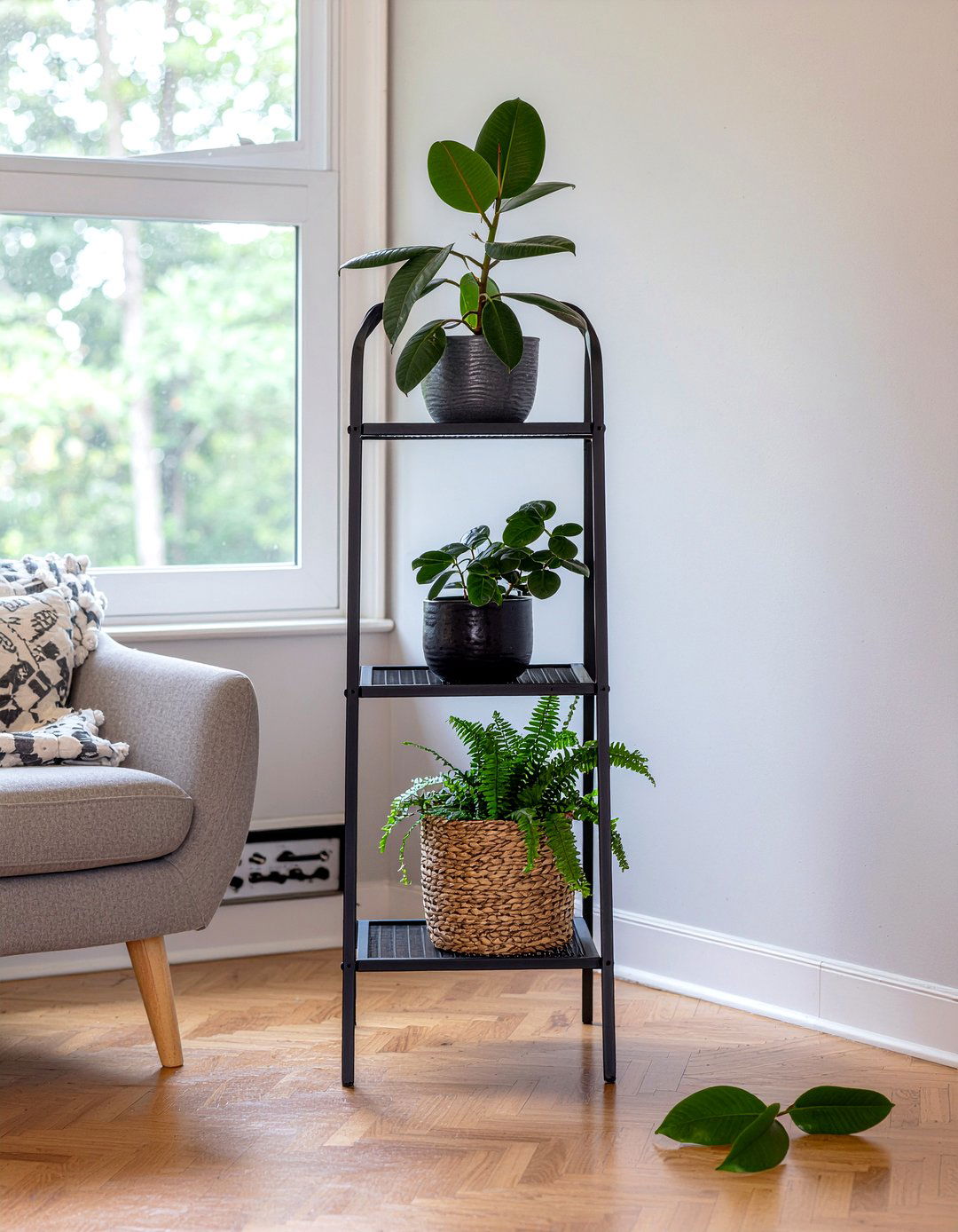 Tiered Plant Stand - 30 living room eclectic furniture ideas