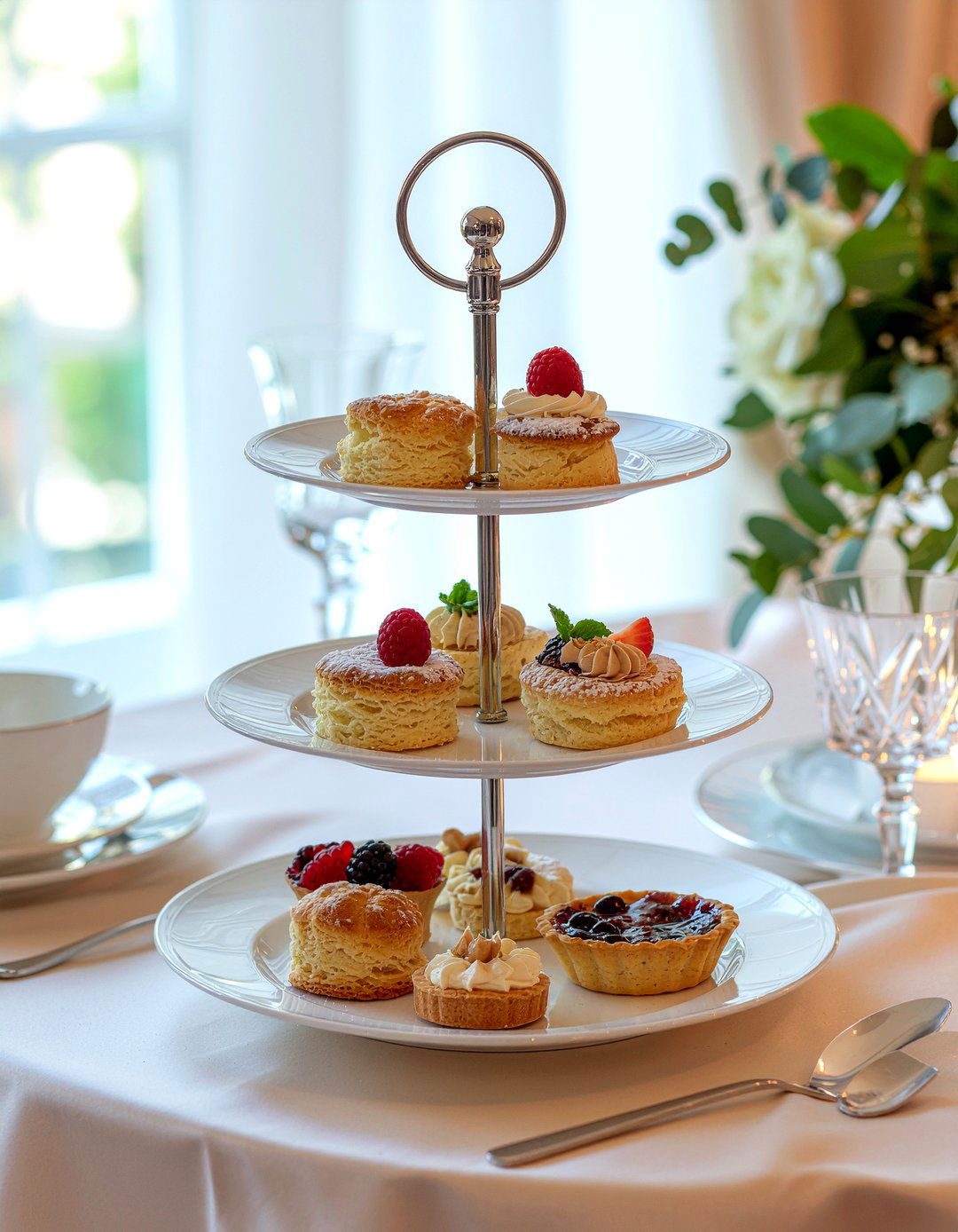 Tiered Serving Tray - 30 dining room tea service ideas