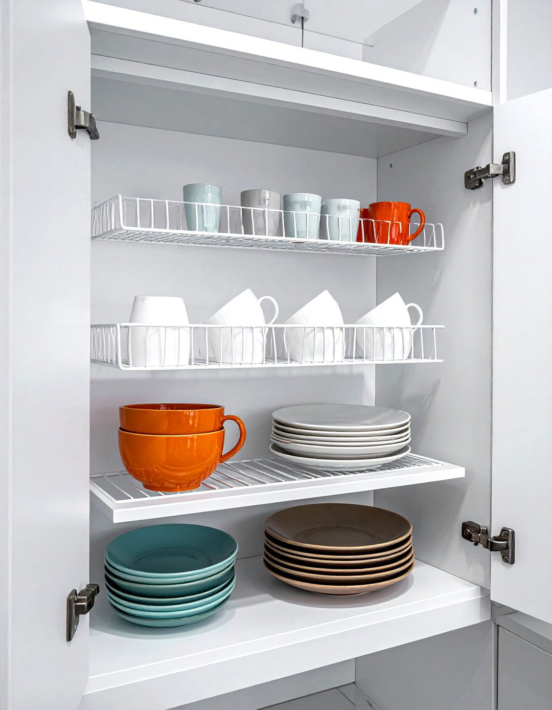 Tiered Shelf Riser - 30 small kitchen organization ideas