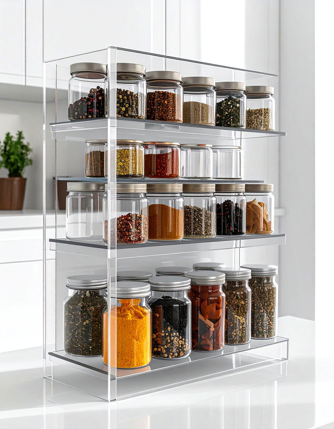 Tiered Spice Rack - 30 kitchen vertical storage ideas