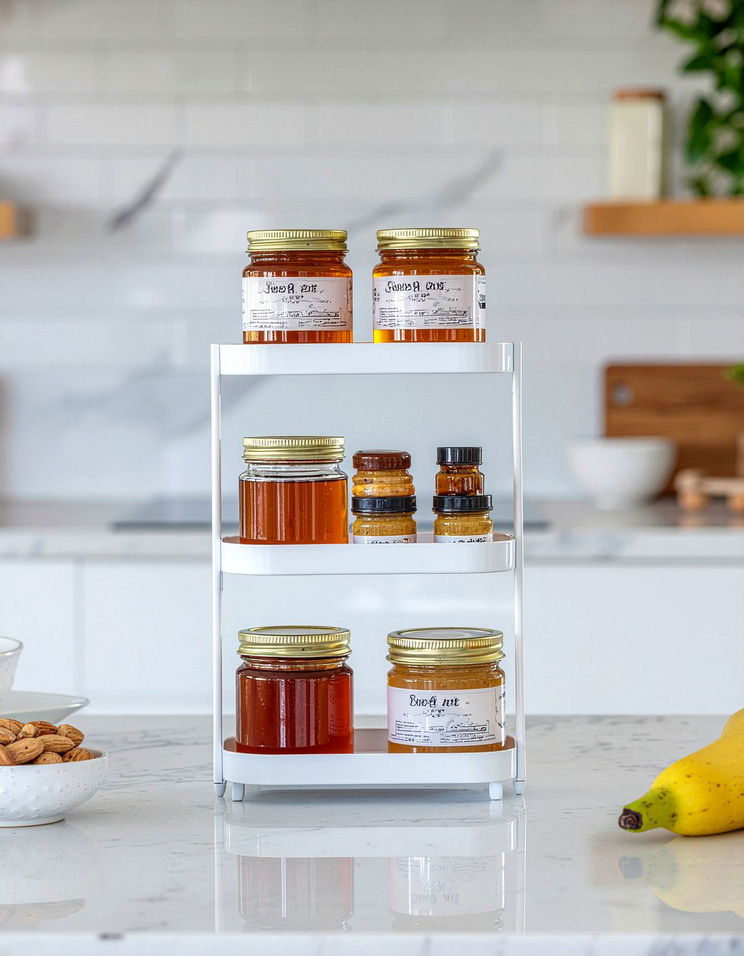 Tiered Tray Smoothie Organizer - 30 kitchen smoothie station ideas