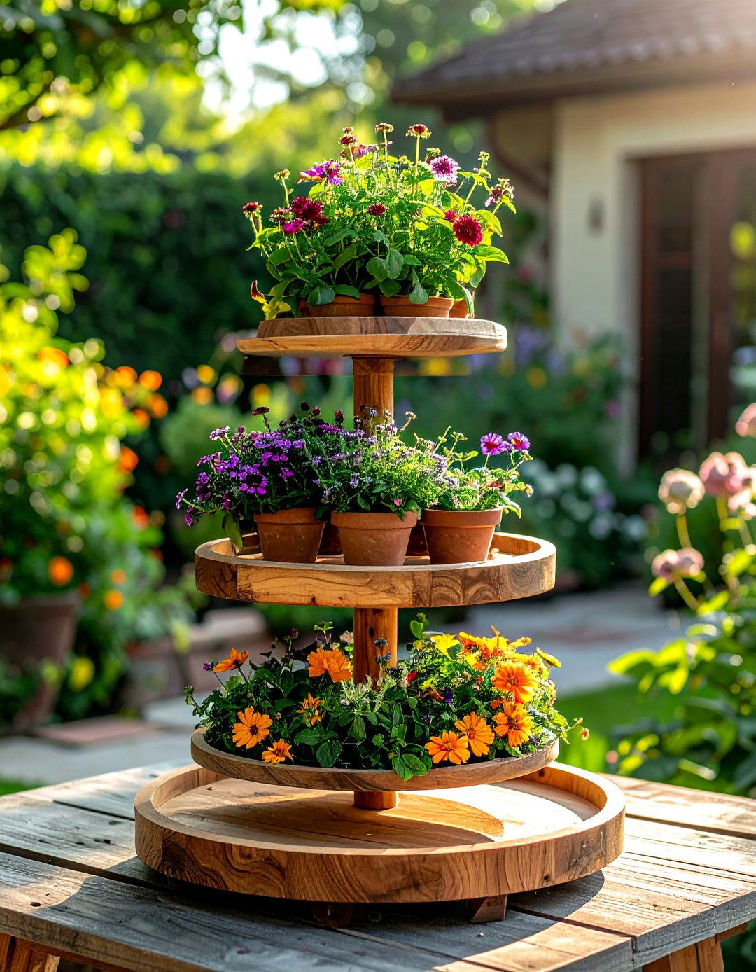 Tiered Wood Tray - 30 wood tray ideas