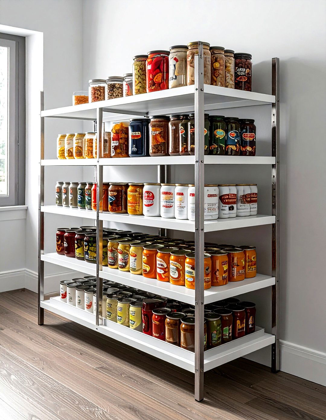 Tiered canned food rack - 30 kitchen storage tips