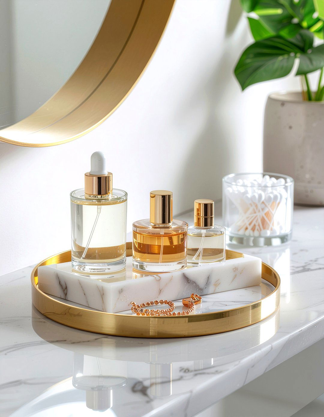 Tiered countertop tray - 30 bathroom innovative storage ideas