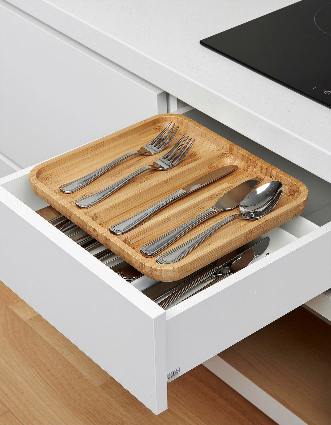 Tiered drawer organizer - 30 pull-out cabinet kitchen ideas