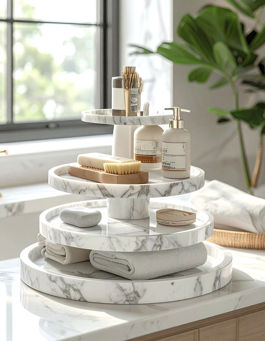 Tiered marble tray - 30 marble tray ideas