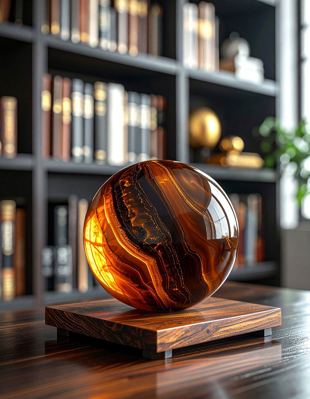 Tiger Eye Sphere - 30 mineral decor ideas
