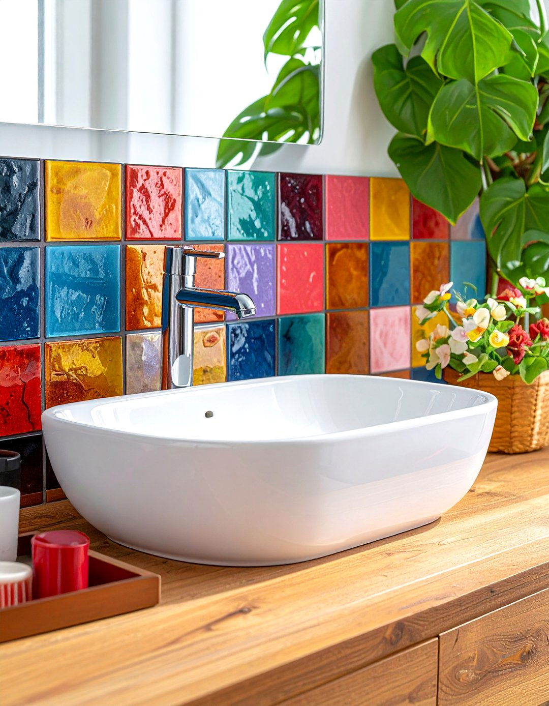 Tile Backsplash - 30 DIY bathroom remodel ideas