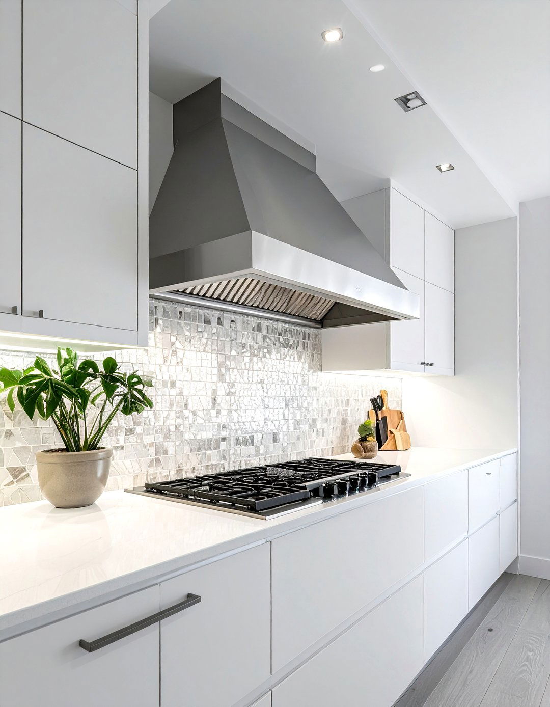 Tile Covered Hood - 30 wall-mount hood kitchen ideas