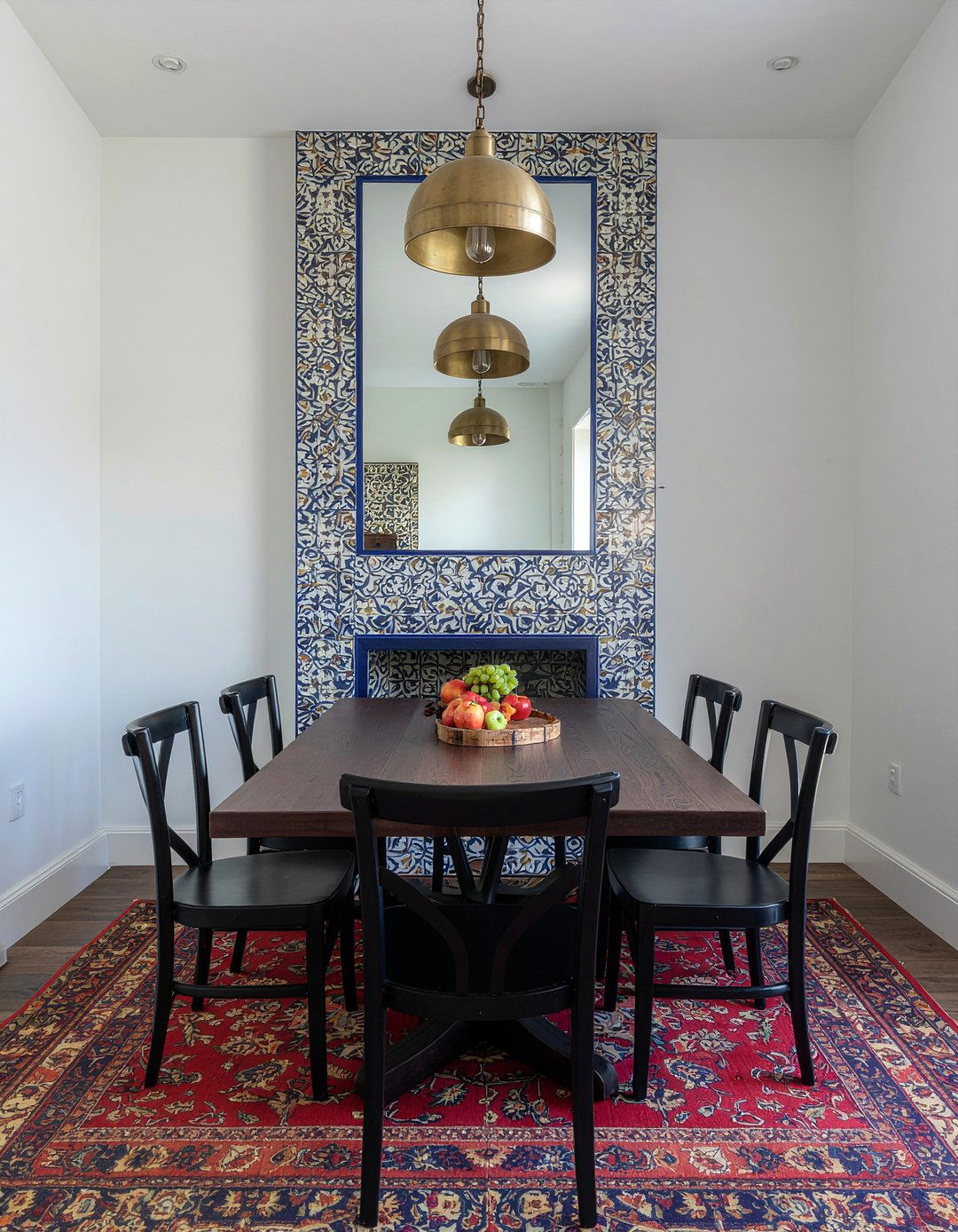 Tile Fireplace Surround Dining Room - 30 firelit dining room ideas