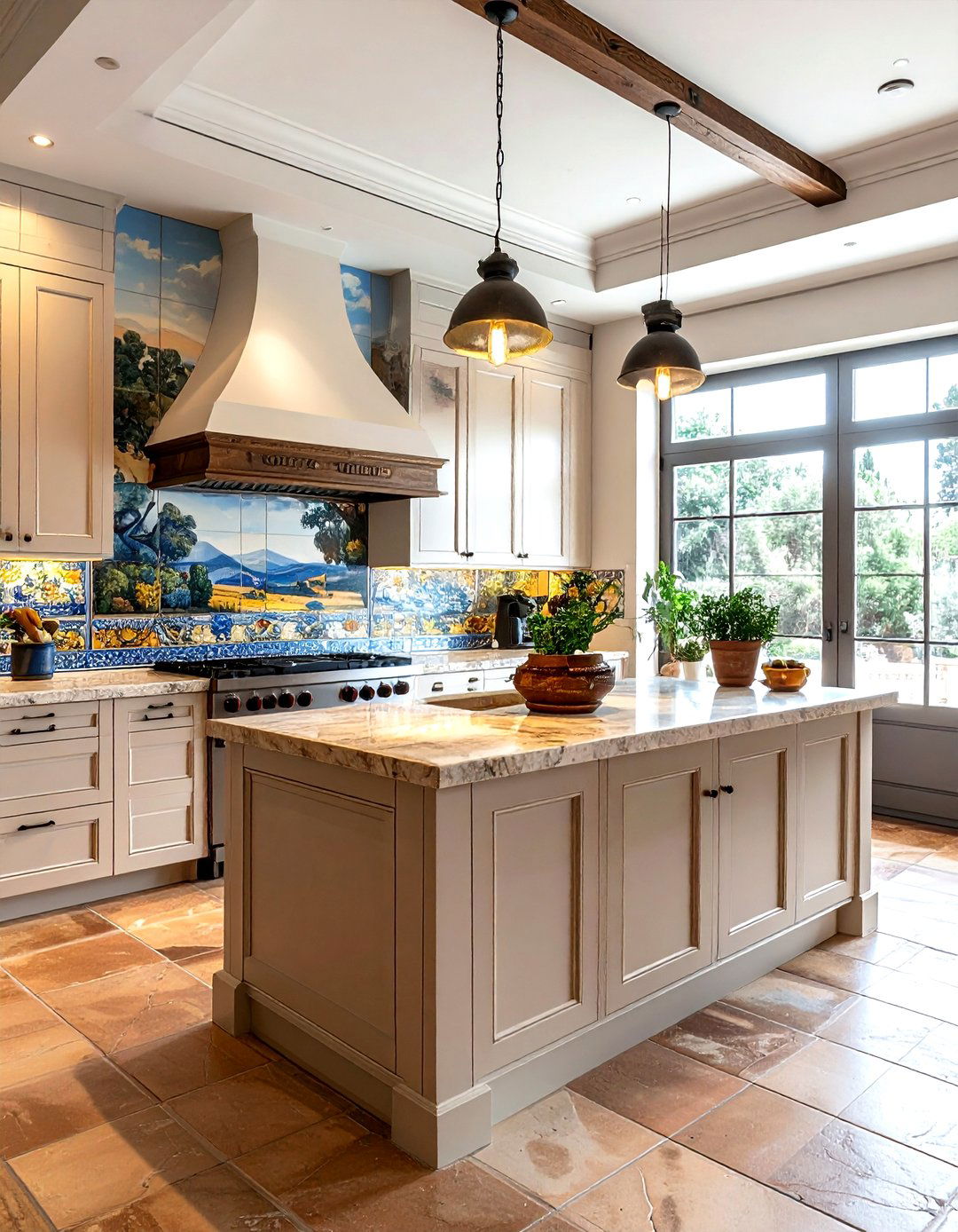 Tile Mural - 30 kitchen wall decor ideas