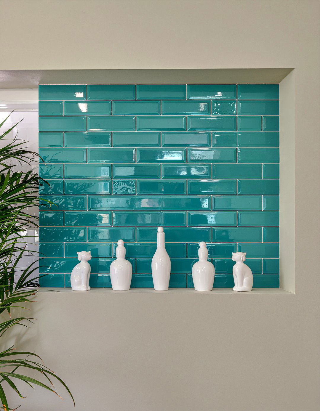 Tile Wall Niche - 30 living room niche ideas