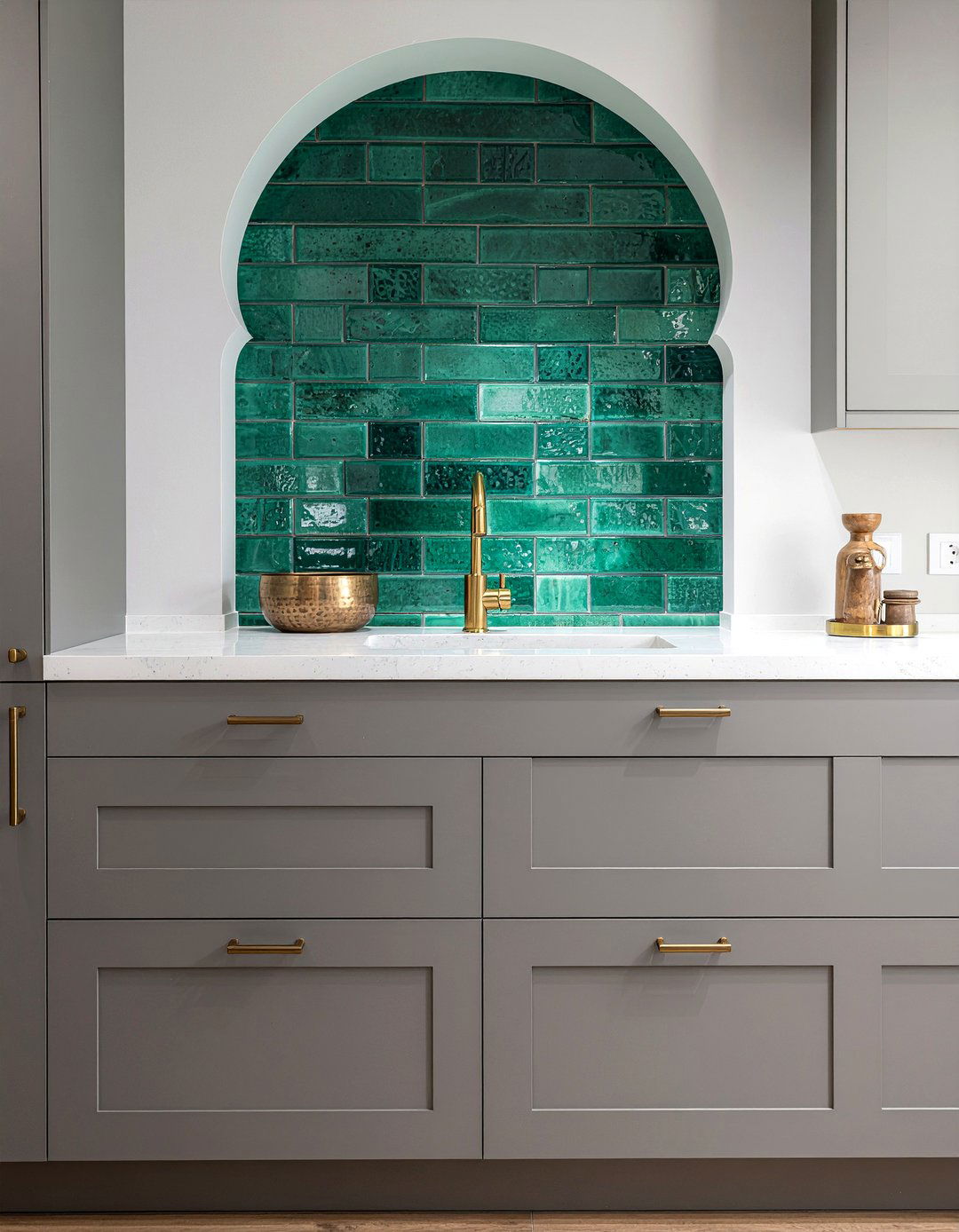 Tiled Accent Niche - 30 kitchen niche ideas