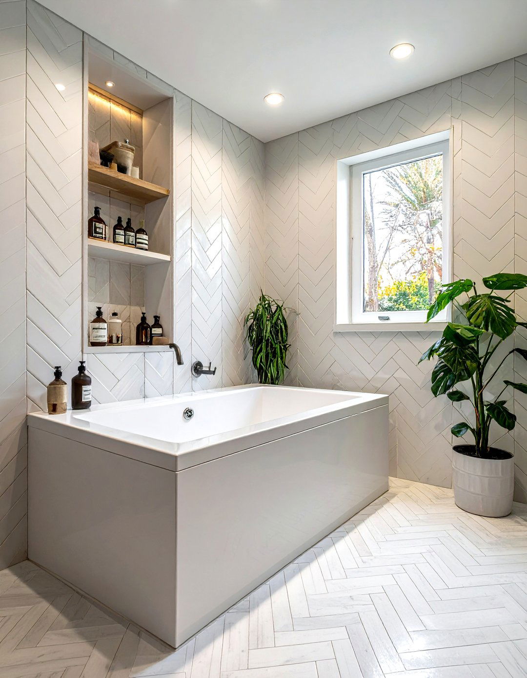 Tiled Alcove Tub - 30 drop-in tub ideas