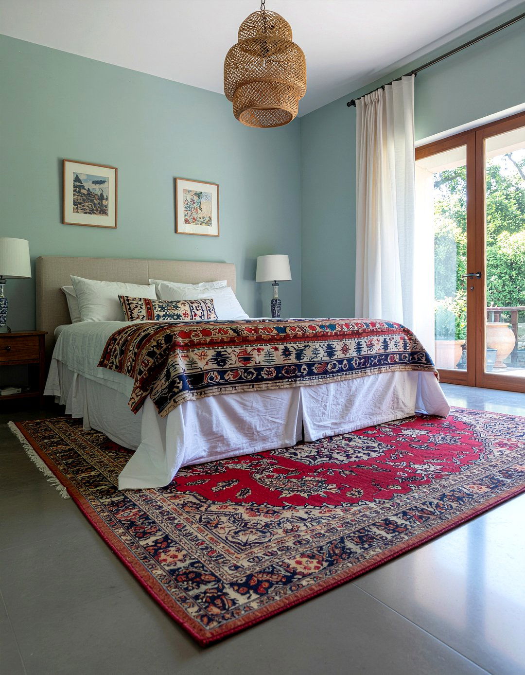 Tiled Mosaic Floor Mirror - 30 bedroom leaning mirrors