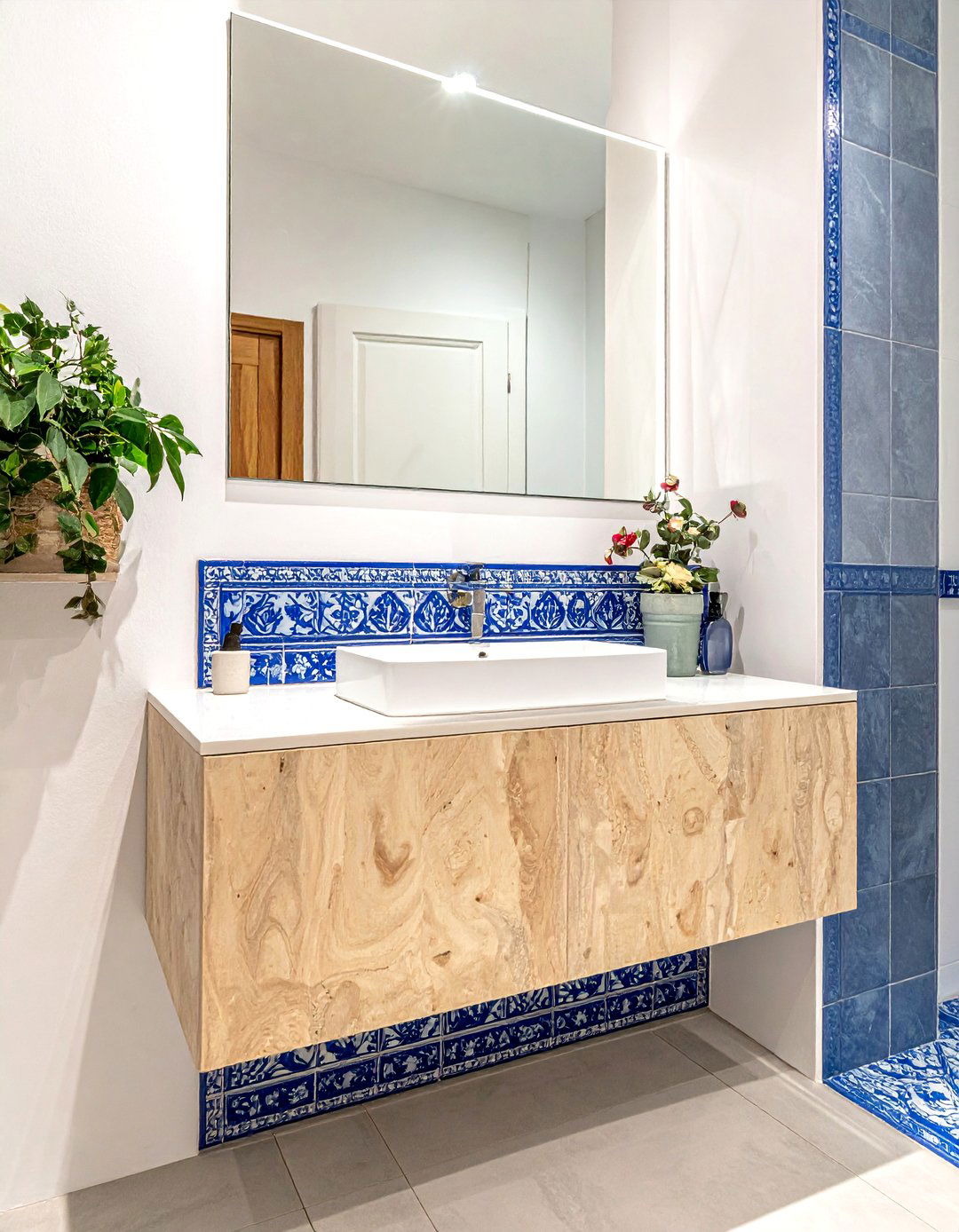 Tiled bathroom vanity - 30 DIY bathroom vanity ideas