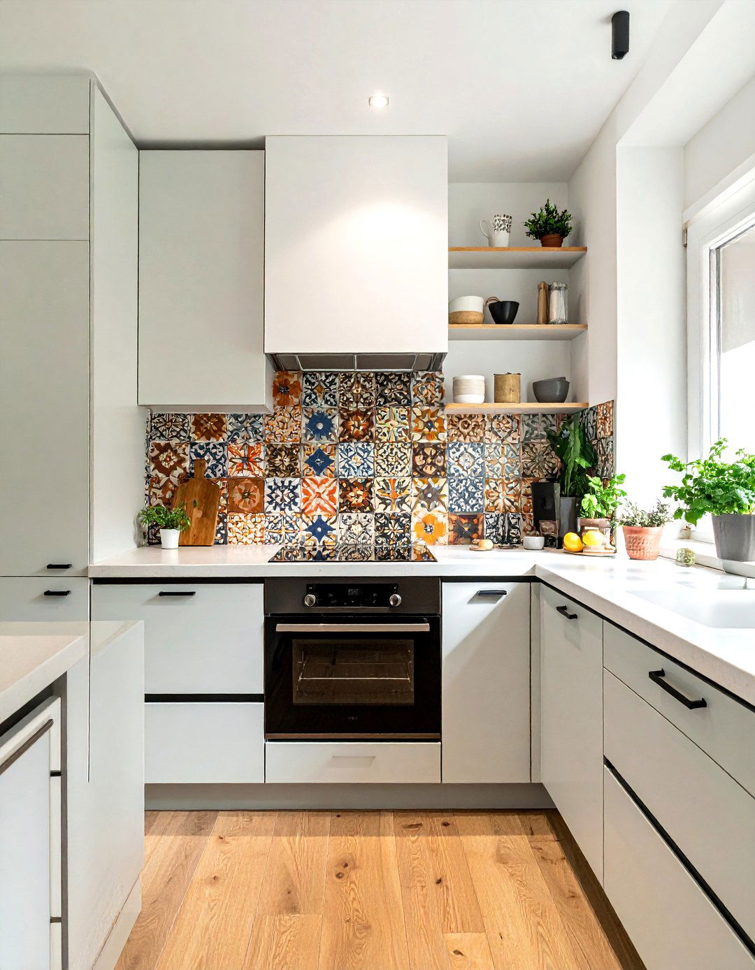 Tiled kitchen backsplash - 30 townhouse kitchen ideas