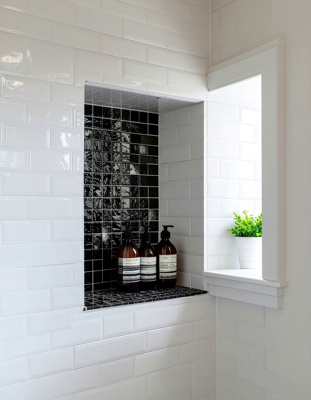 Tiled shower niche - 30 bathroom facelift ideas