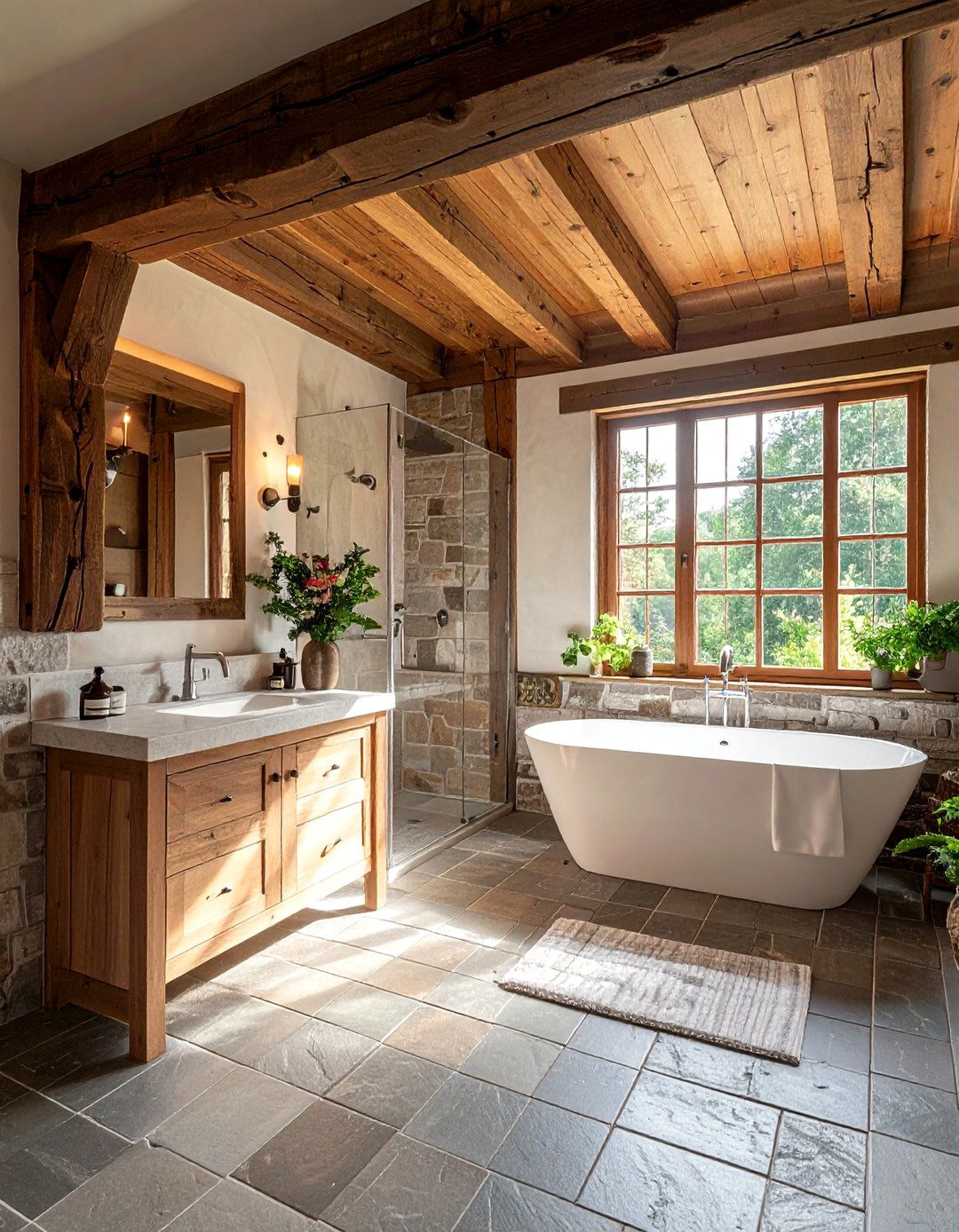 Timber Frame Bathroom - 30 Tudor bathroom ideas