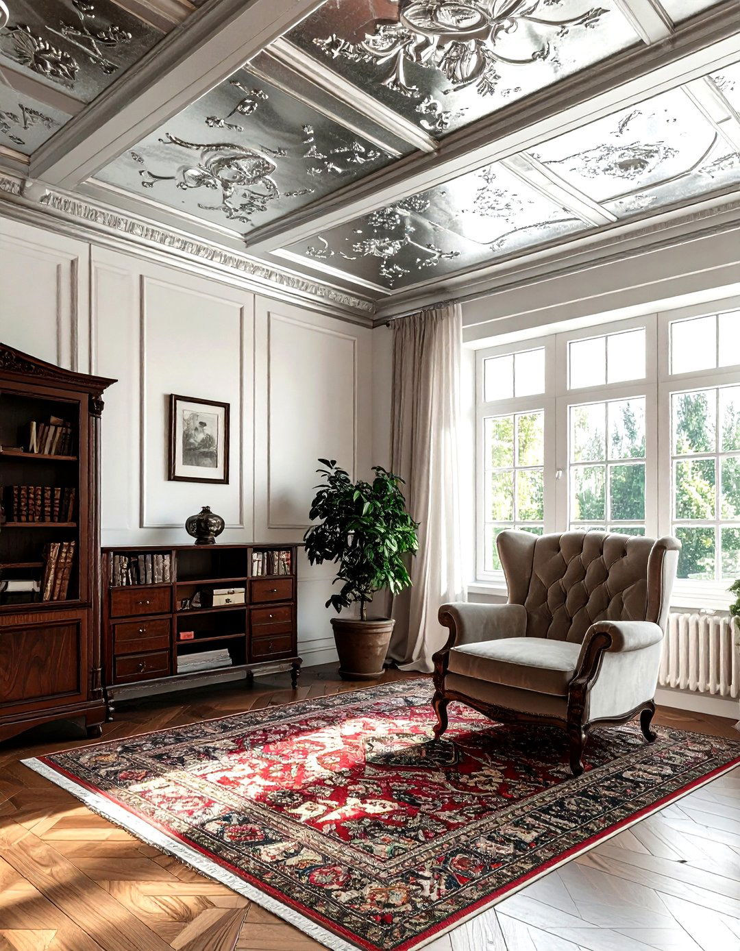Tin Ceiling - 30 living room ceiling design ideas