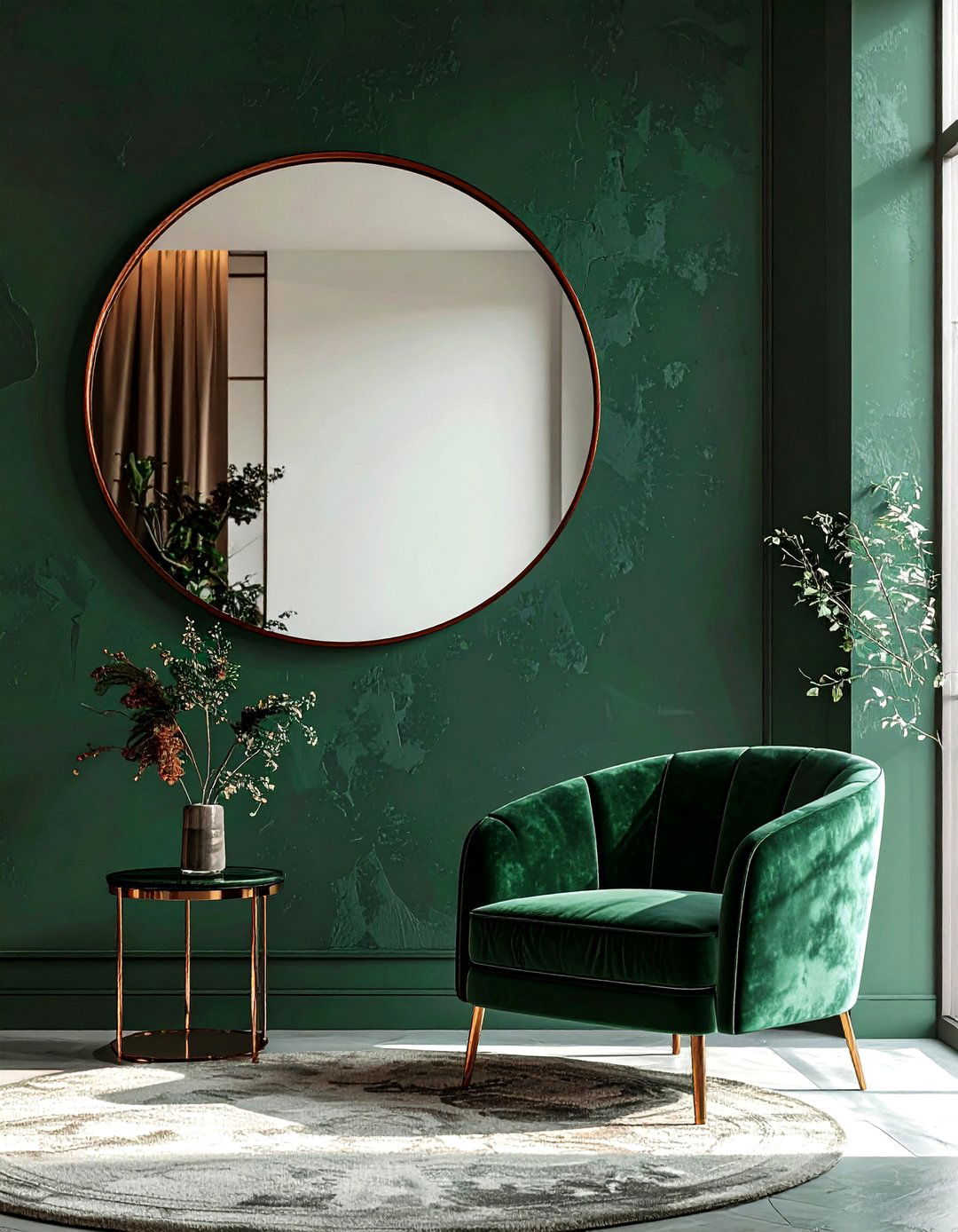 Tinted Glass Mirror - 30 round mirror ideas