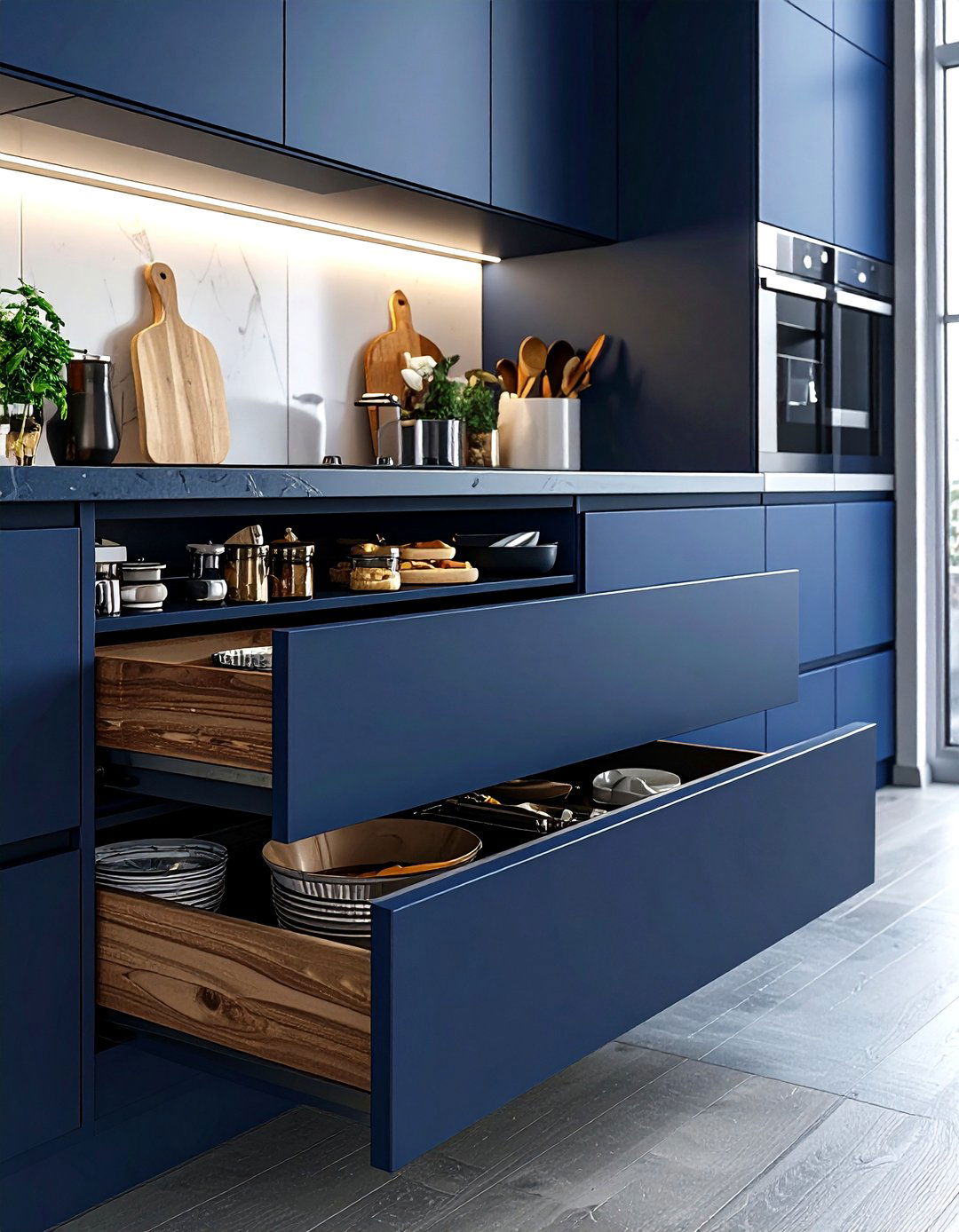 Toe Kick Drawer - 30 utensil storage kitchen ideas