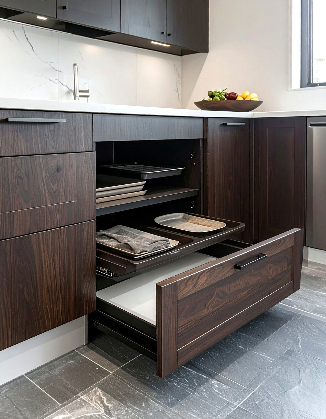 Toe Kick Storage - 30 kitchen ergonomic ideas