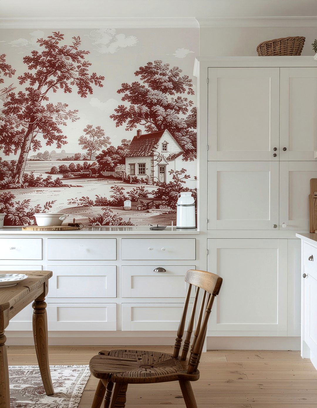 Toile Kitchen Wallpaper - 30 kitchen wallpaper ideas