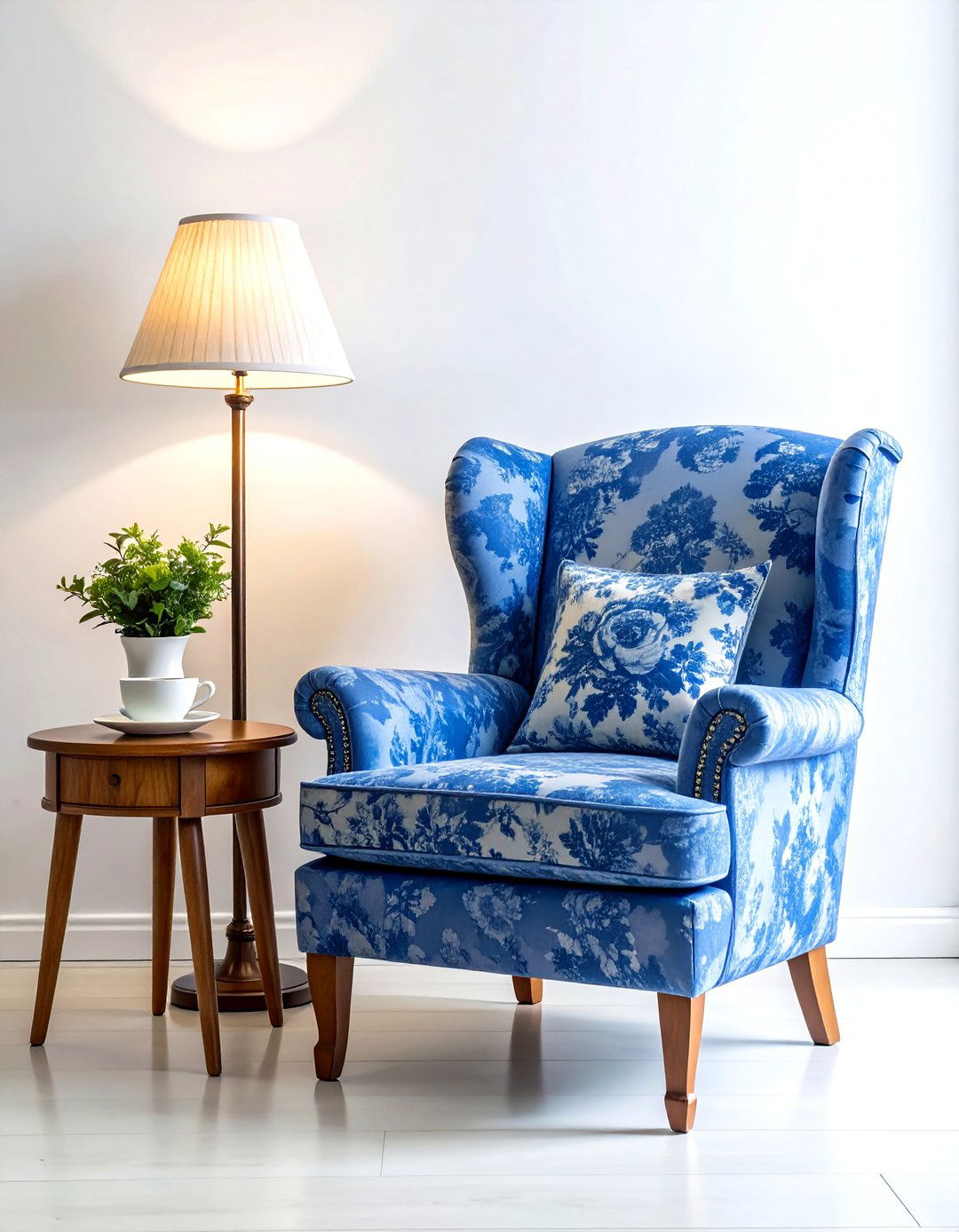 Toile armchair reading nook - 30 toile decor ideas