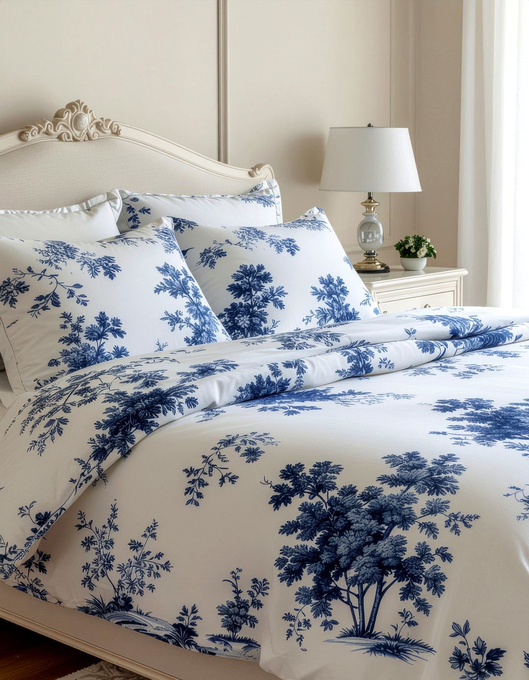 Toile de jouy fabric - 30 Georgian bedroom ideas