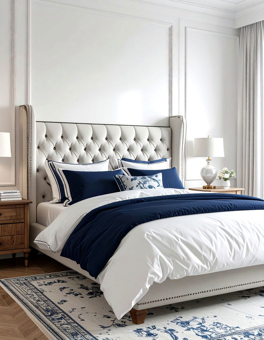 Toile headboard master bedroom - 30 toile decor ideas