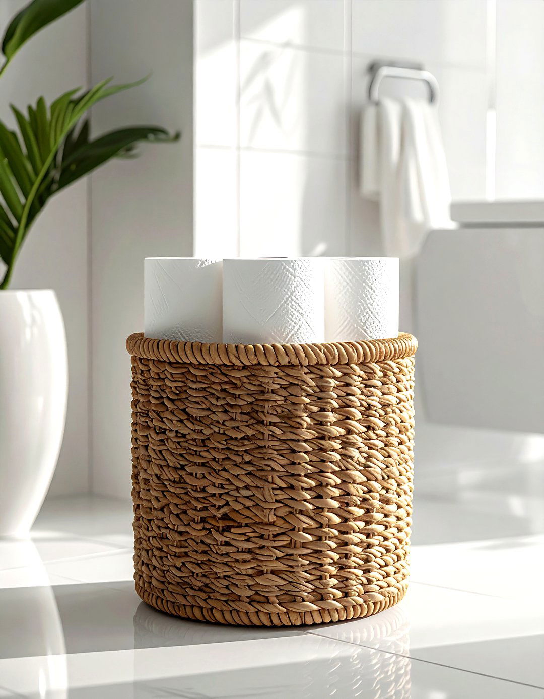Toilet Paper Basket - 30 decorative basket ideas