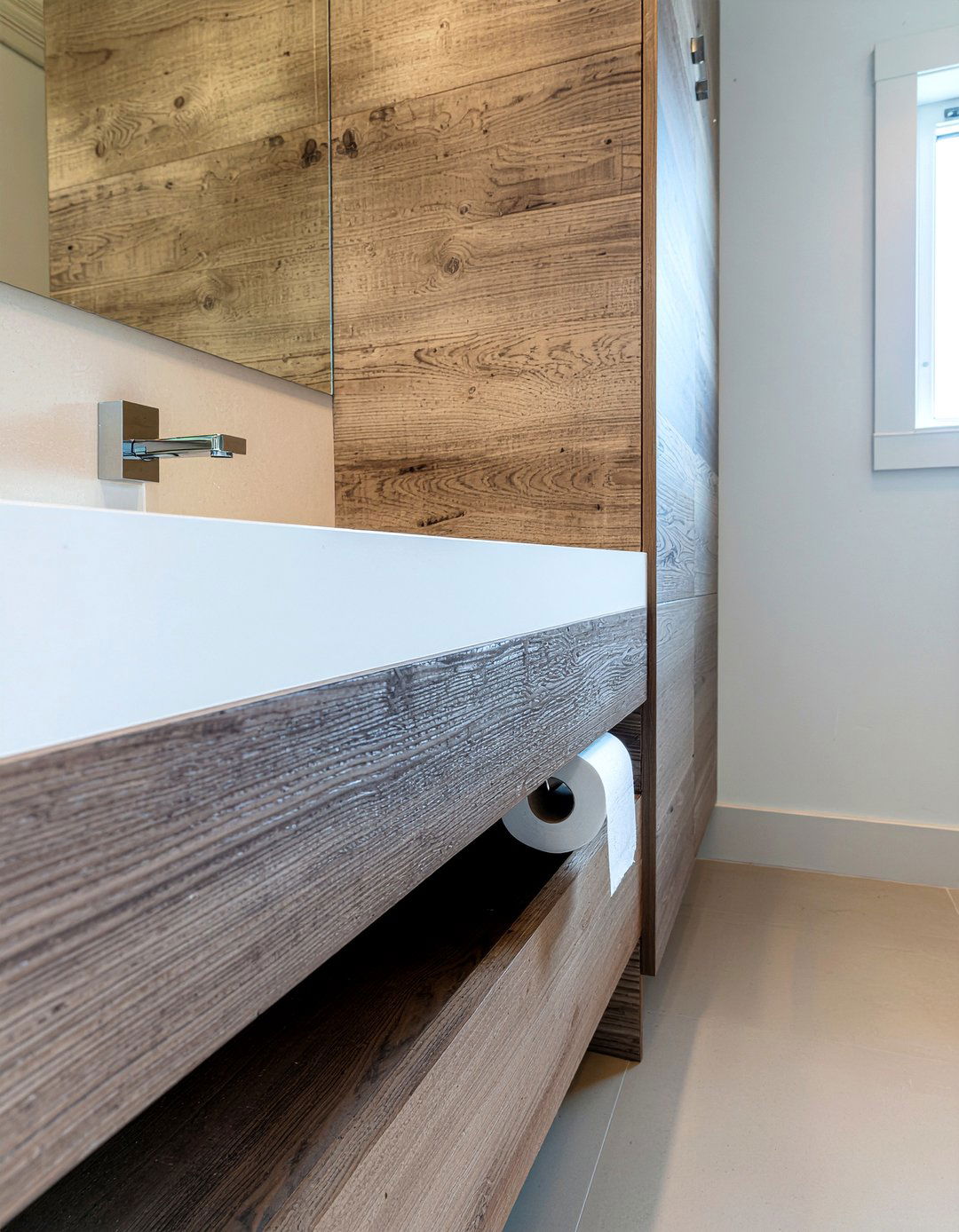 Toilet Paper Niche - 30 bathroom custom built ideas